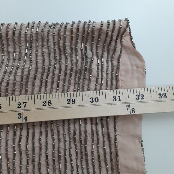 Karina Grimaldi Pink Beaded Mini Slip Dress Silk Cocktail Dress Womens L NWT - Picture 15 of 15